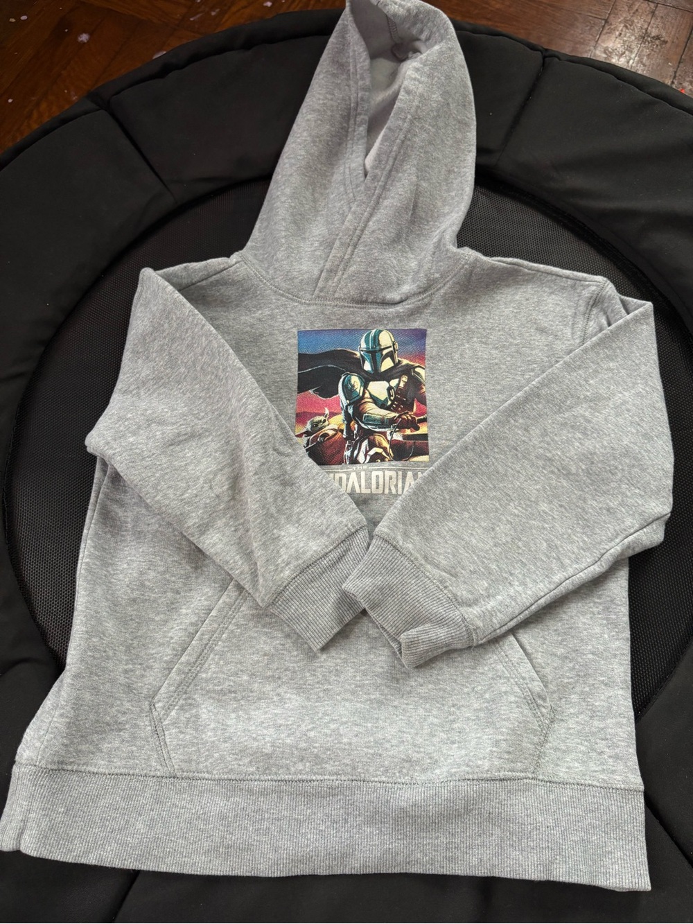 Star Wars Gray Kids Pullover Hoodie with The Mandalorian Graphic